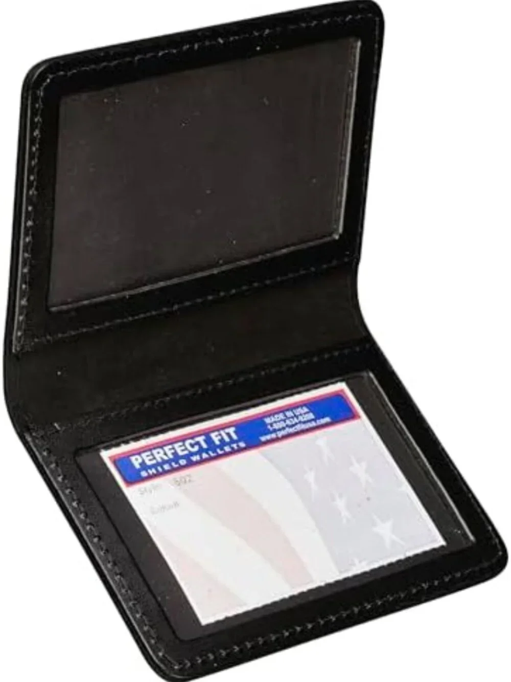 Slim Leather Bifold Wallet with 2 ID Holders, Dual Card Case, Perfect Fit